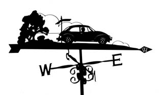 VW Beetle weather vane